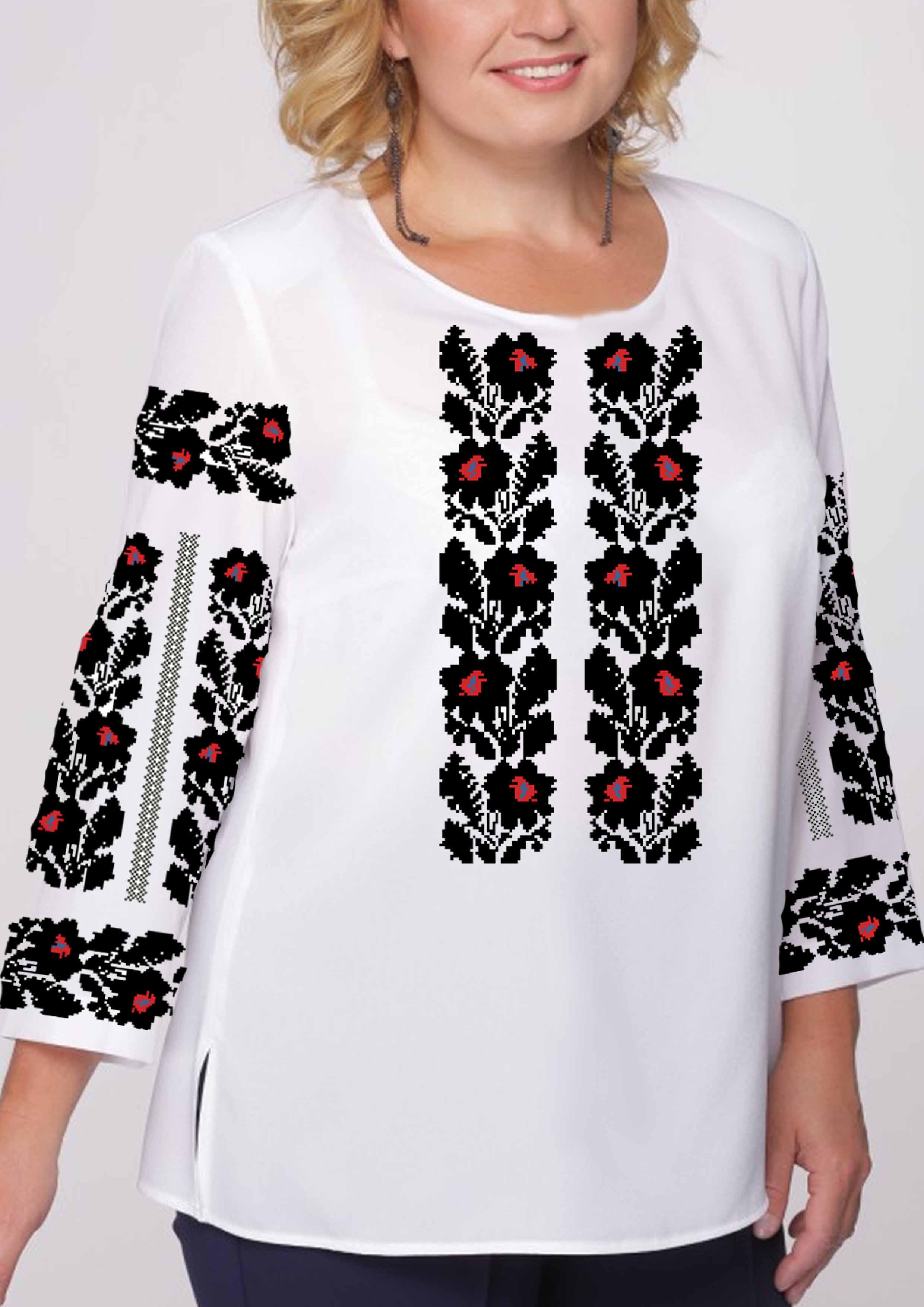 Заготовка для вишивки нитками або бісером сорочка СЖ-424 габардин