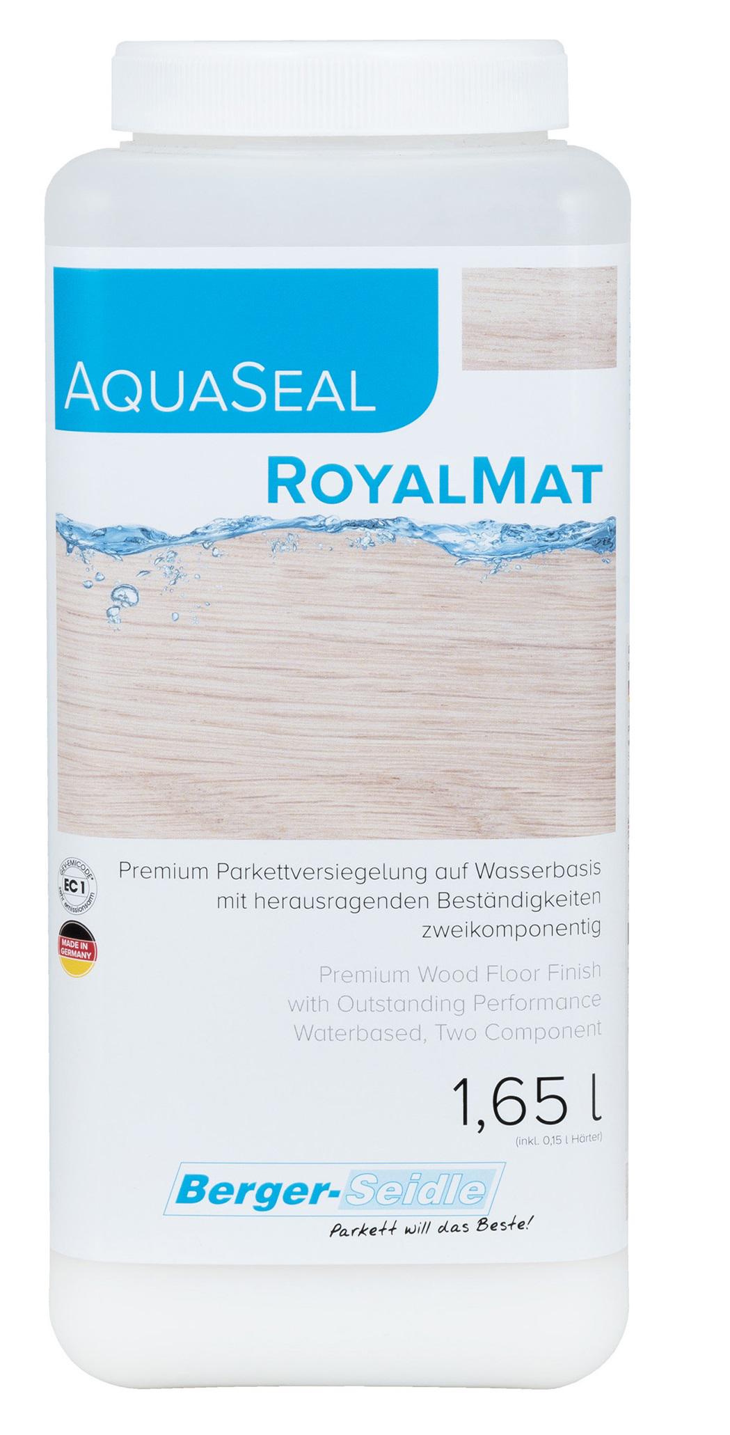 Лак двухкомпонентный полиуретановый на водной основе Berger AquaSeal Royalmatt 1,65 л - фото 1