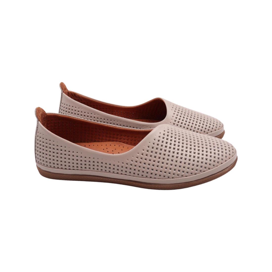 Туфли женские Phany из кожи р. 37 Бежевый (242-22LTCP)