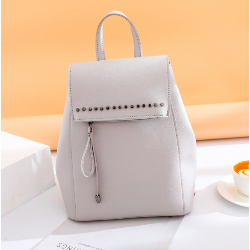 Рюкзак-сумка кожзам 28х24х14 см Сірий (234)