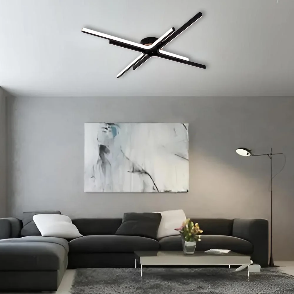 Люстра светодиодная ESLLSE ESTA с пультом 70 Вт 4L 770x60 мм (10586) - фото 5