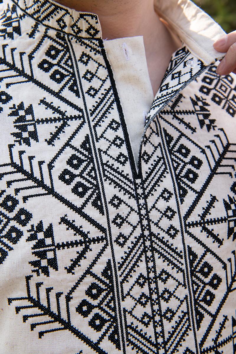 Вышиванка мужская льняная с длинным рукавом 4XL (2567592323) - фото 2