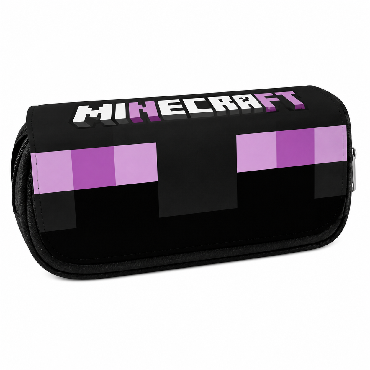 Пенал шкільний Minecraft Ендермен 3D подвійний 20x9x6,5 см Чорний (35942318)