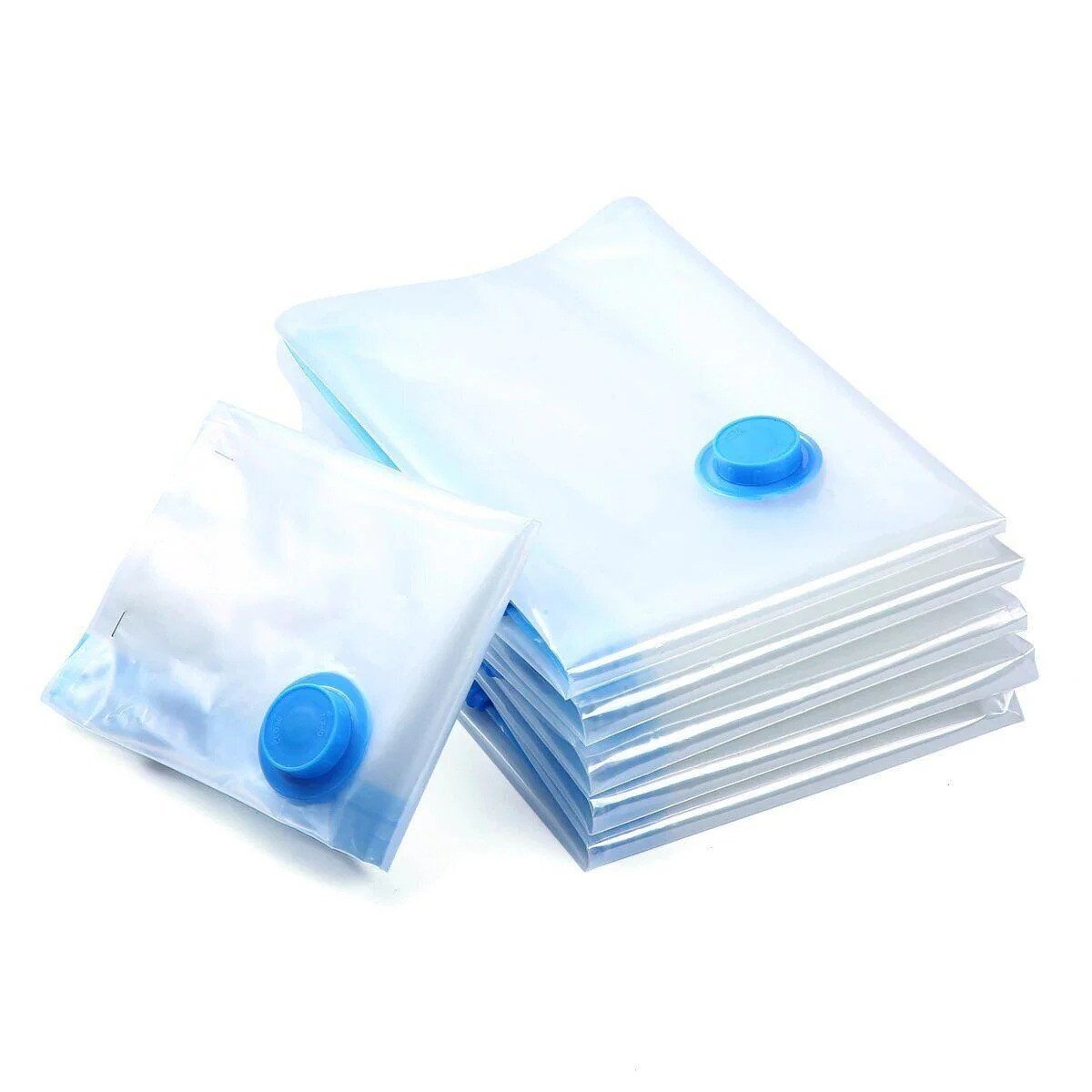 Вакуумні пакети для одягу в комплекті з насосом 40х60/60х80 см 20 шт. (1008245-LightBlue-21)