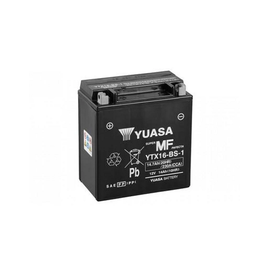 Аккумулятор YuasaBatteryEuropeGmb МОТО MF VRLA Battery YTX16-BS-1 сухозаряженный 12V 14,7Ah