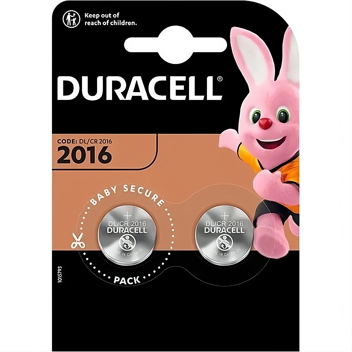 Батарейка Duracell DL2016/CR2016 литиевая 2 шт. (13485647)