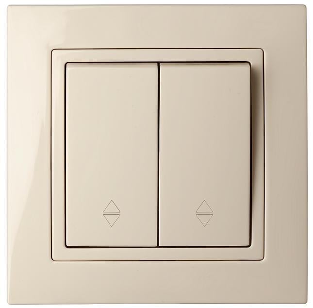 Выключатель двухклавишный проходной MARSHEL ELEGANT VS10-205 Beige (VS10-205 Beige )