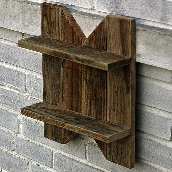 Полка настенная из дерева Магдалена Сепия (ПНС/004408)