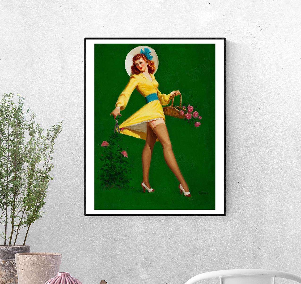 Постер Зацепилась за куст роз. Арт Фрам формат А-3 (pin_up1725007_Poster)