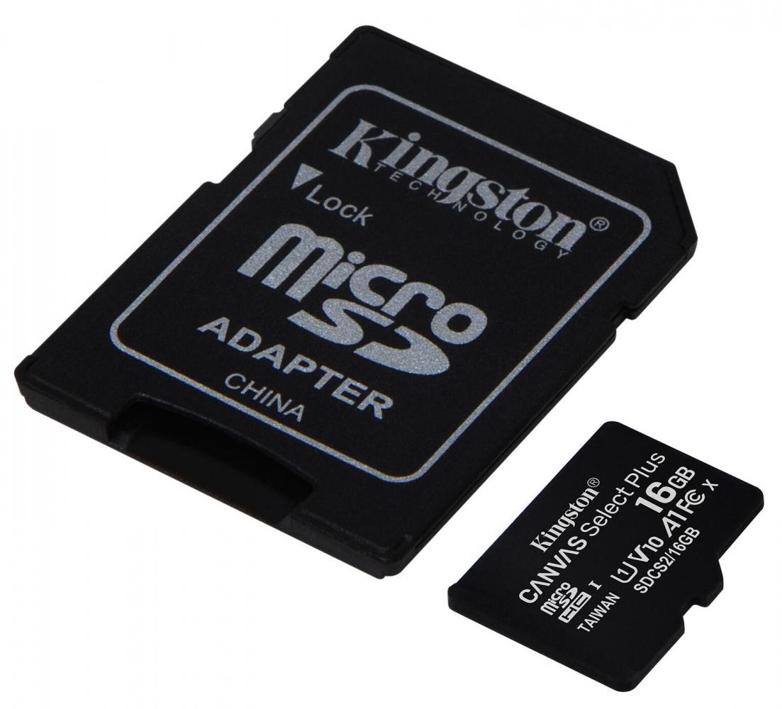 Карта памяти Kingston 16Gb micro SD Class 10 Canvas Select Plus - фото 3