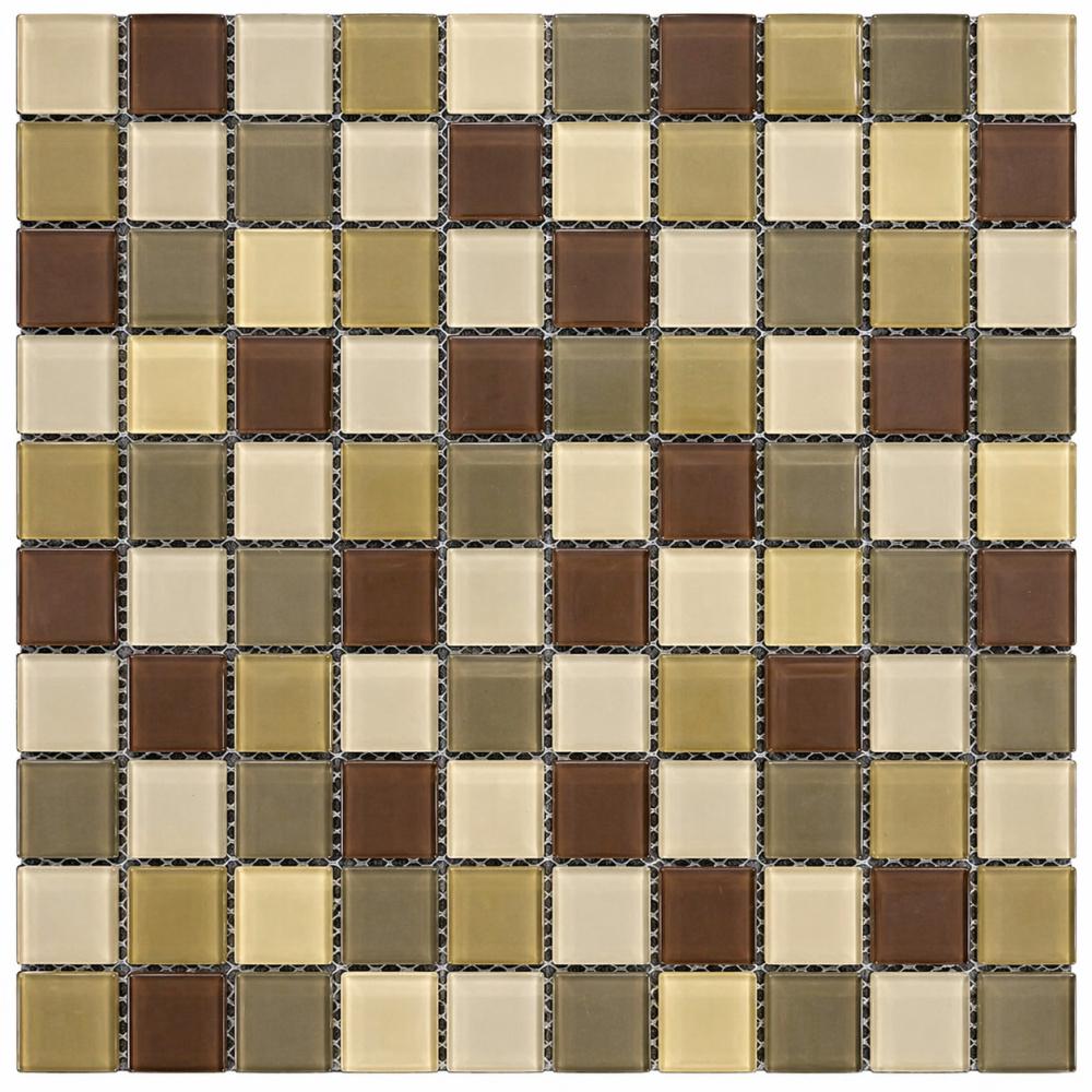 Мозаика стеклянная Mozaico de Lux V-MOS A107 Brownie (004561)