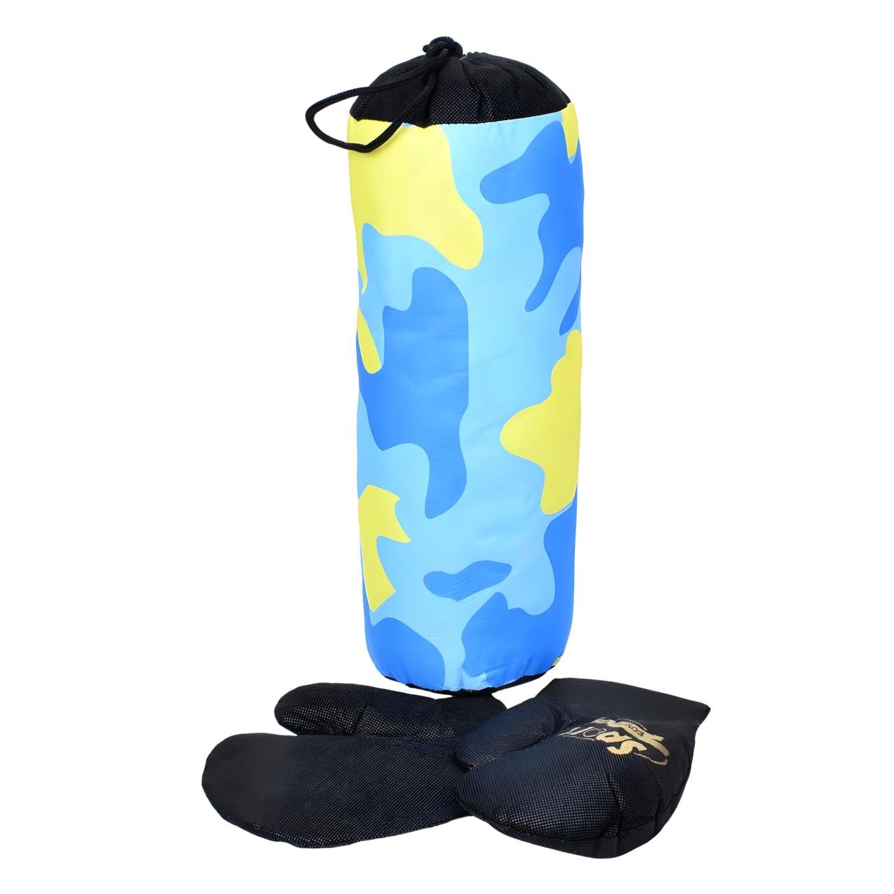 Боксерская груша с перчатками Голубой (MR 1189)