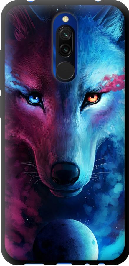 Чехол на Xiaomi Redmi 8 Арт-волк (3999b-1806-42517)