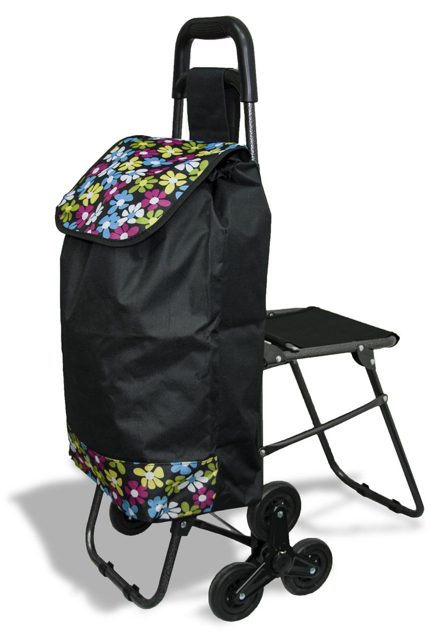 Тележка ручная хозяйственная с узором Черный (1007788-8-2)