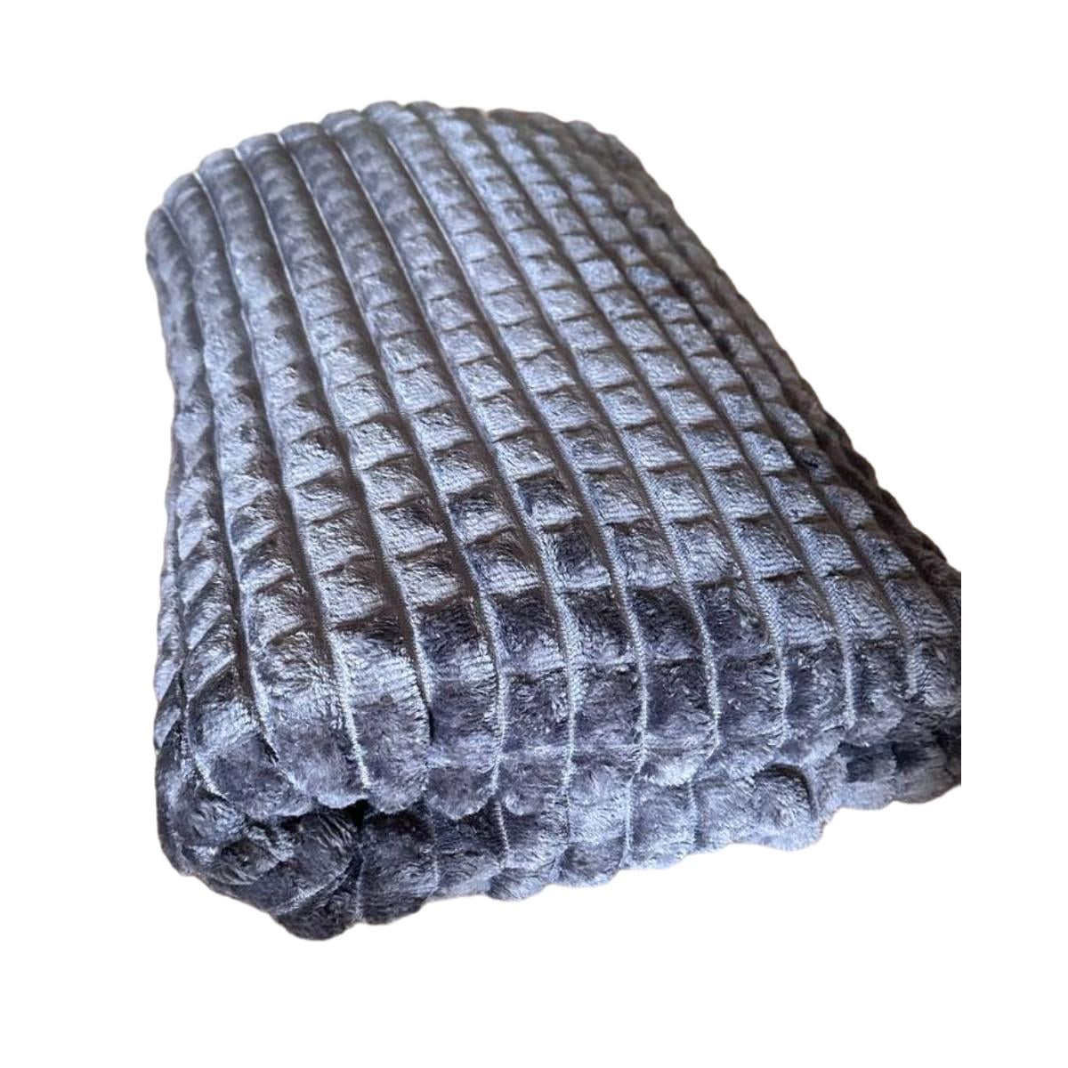 Плед Koloco Крокодил Евро 200х230 см Темно-серый (39568)