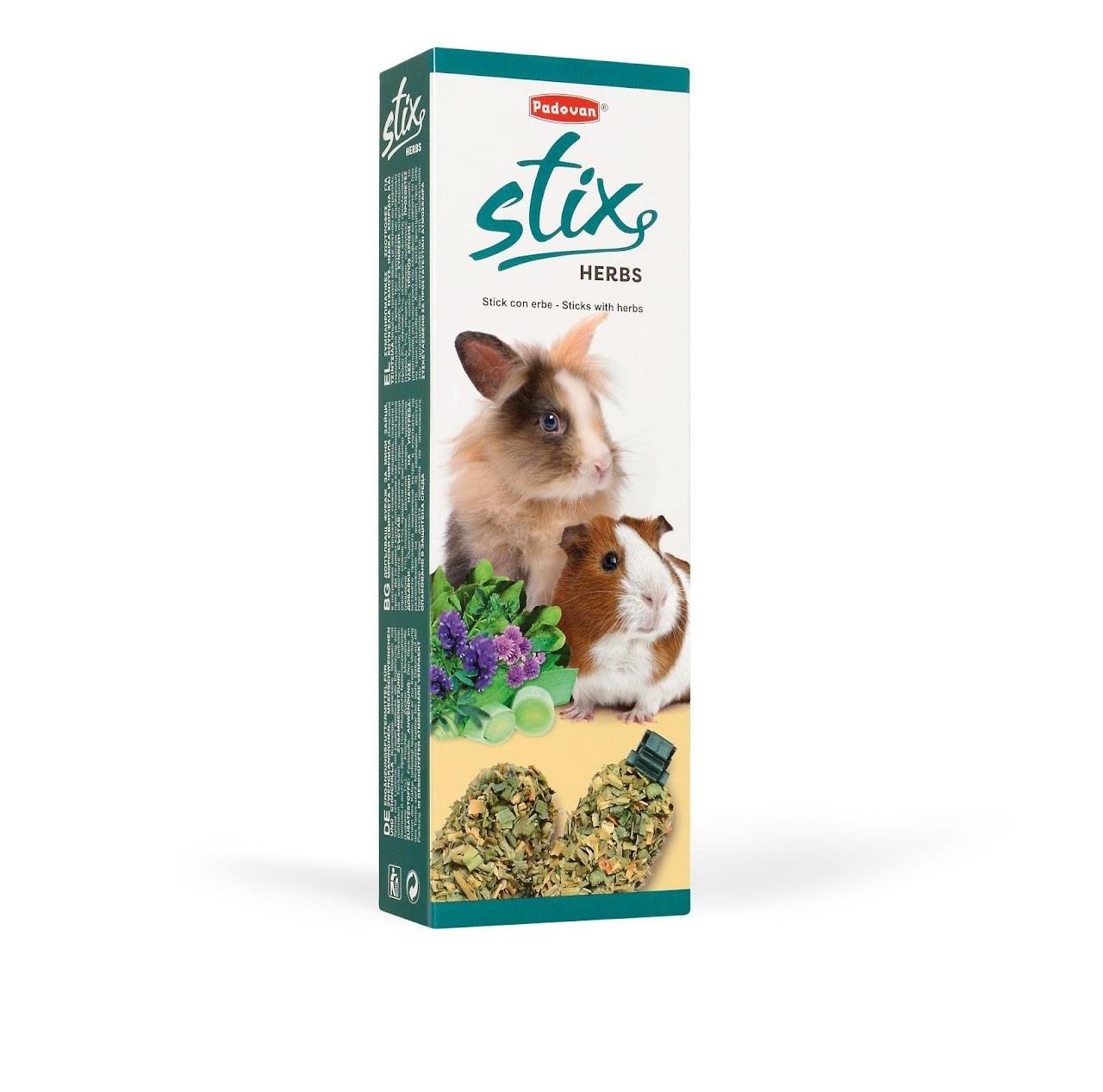 Лакомство Padоvan Stix Herbs Coniglietti для карликовых кроликов/шиншилл/морских свинок 100 г (PP00348)