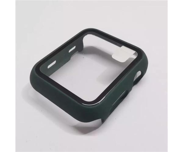 Чехол с защитным стеклом Protective Cover with Glass для Apple Watch 45 мм Темно-зеленый Чехол с защитным стеклом Protective Cover with Glass для Apple Watch 45 мм Темно-зеленый
