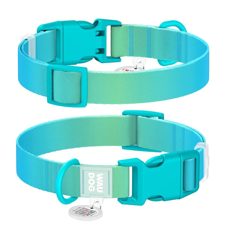 Ошейник для собак с QR-паспортом Waudog Nylon Recycled Градиент пластиковый фастекс S 15 мм 25-35 см Blue (47002) Ошейник для собак с QR-паспортом Waudog Nylon Recycled Градиент пластиковый фастекс S 15 мм 25-35 см Blue (47002)
