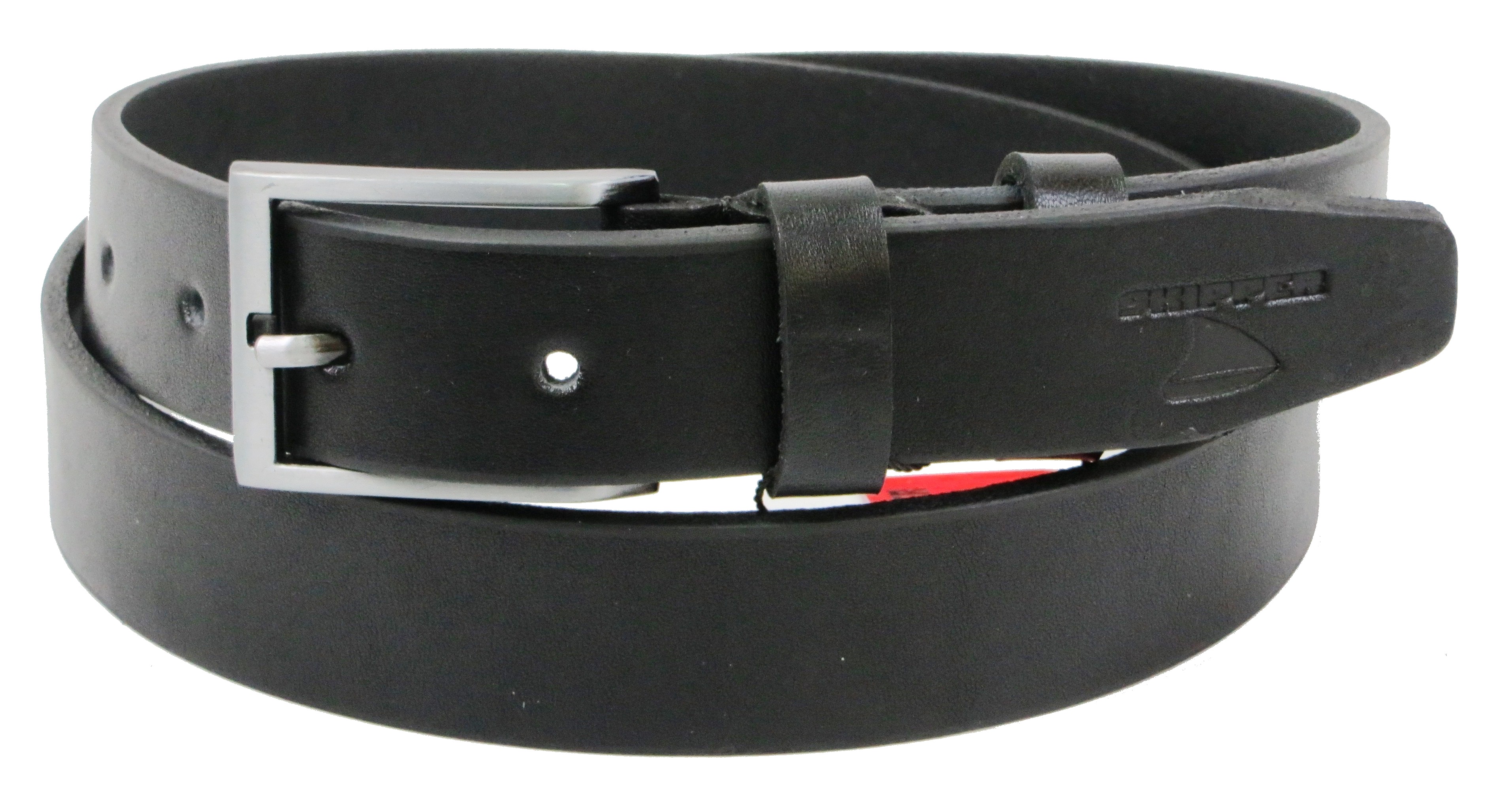 Ремень мужской Skipper кожаный Черный (1266-33)