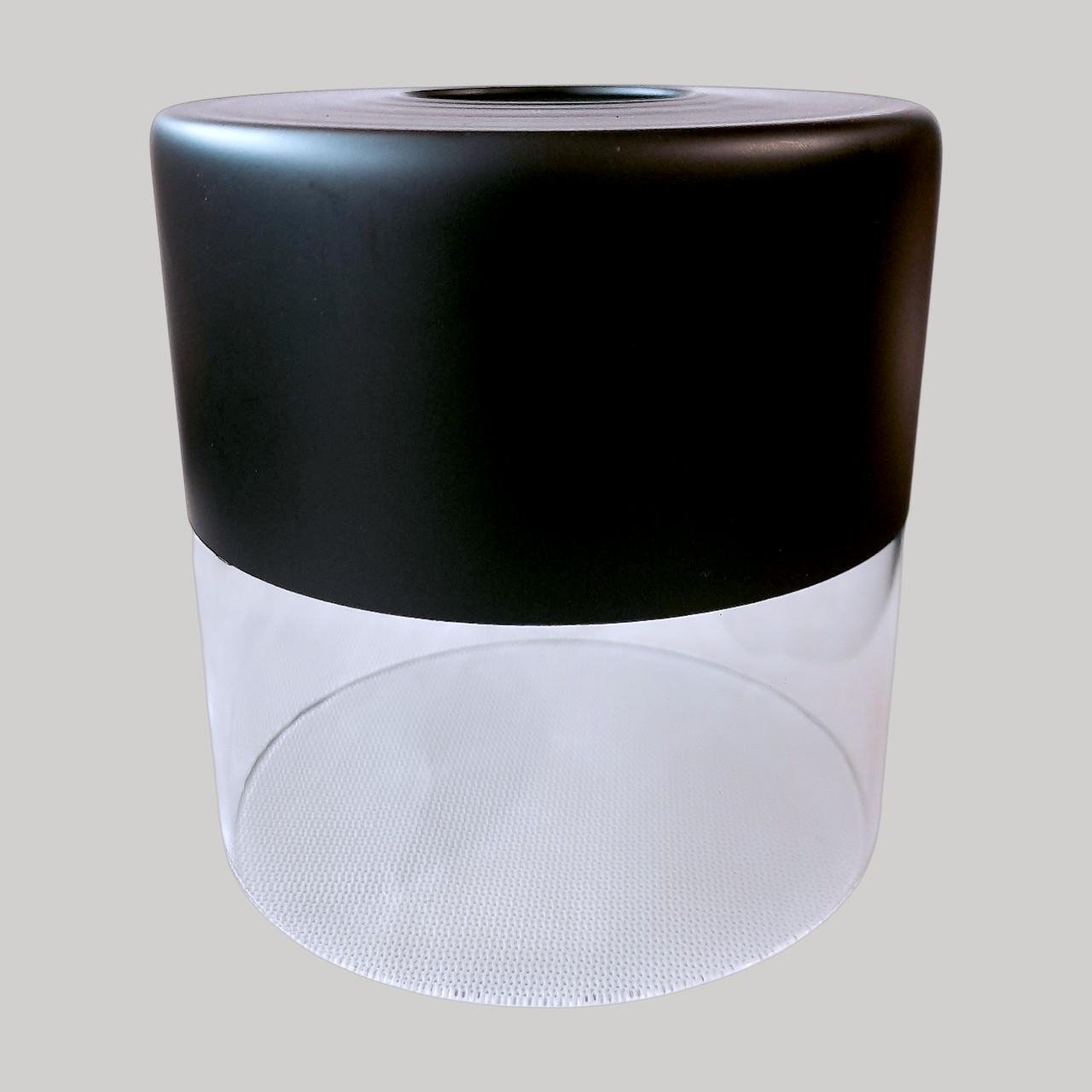 Плафон скляний Е27 Прозорий-чорний - фото 3 Плафон скляний Е27 Прозорий-чорний - фото 3