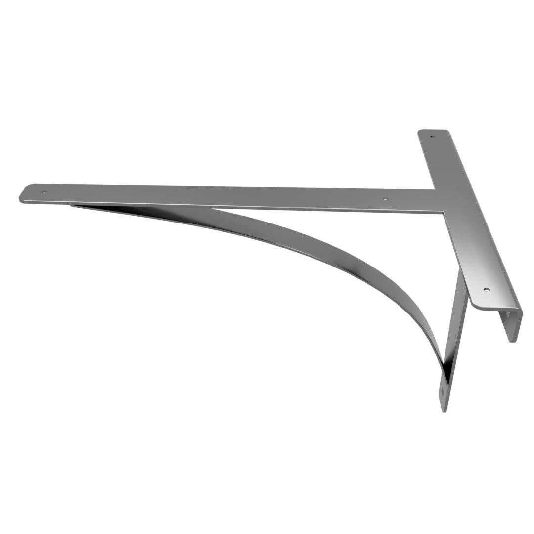 Каркас для стільниці Барна стійка сталевий настінна 390х500х300 мм з кріпленням Чорний (2272648027/К0947)