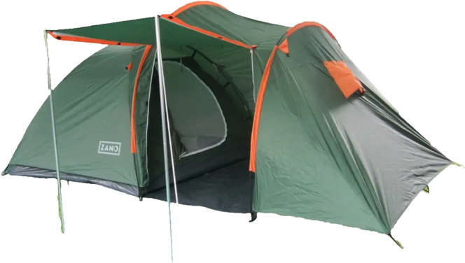 Туристическая палатка ZANO Orion 3A 3-х местная с тамбуром двухслойная Зеленая/Оливковая