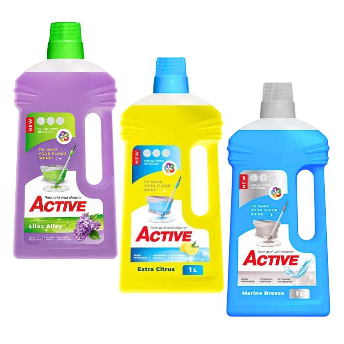 Средство для мытья полов Active 1 л 12 шт. (4579)