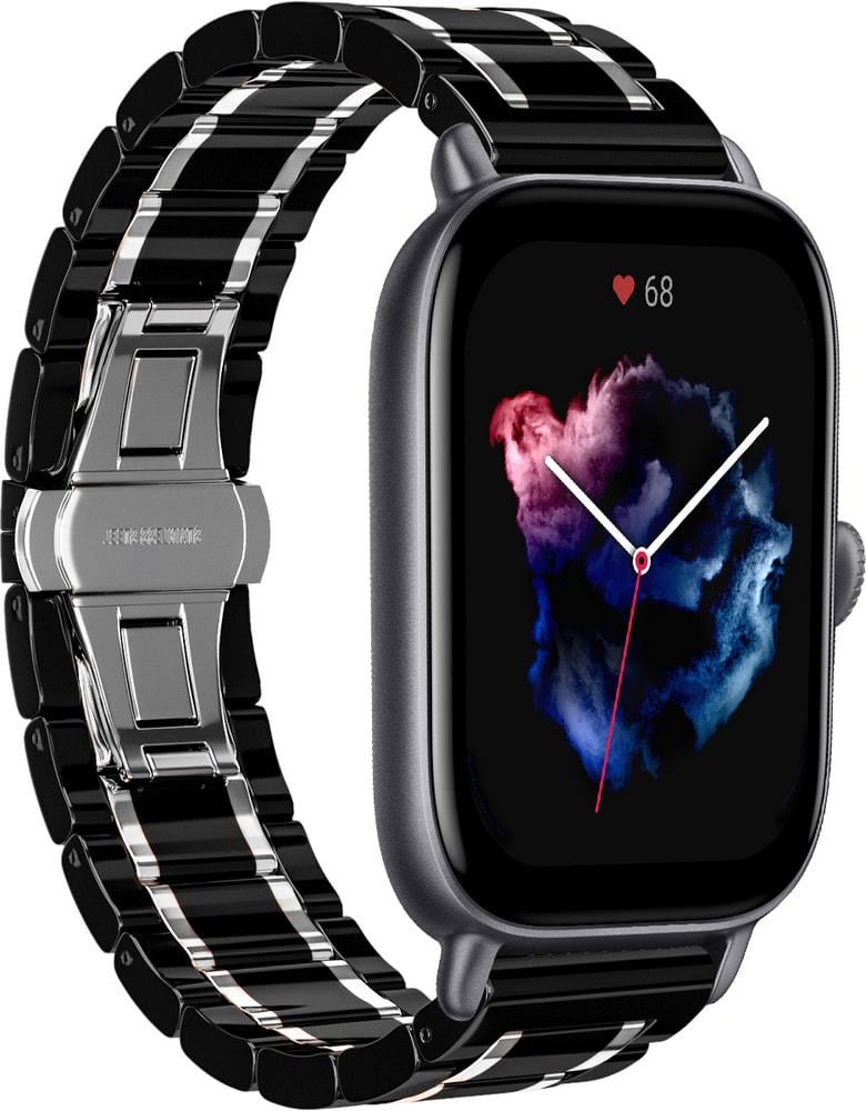 Ремешок керамический Ceramo для Amazfit GTS 3 Black/White (28741-1E) Ремешок керамический Ceramo для Amazfit GTS 3 Black/White (28741-1E)
