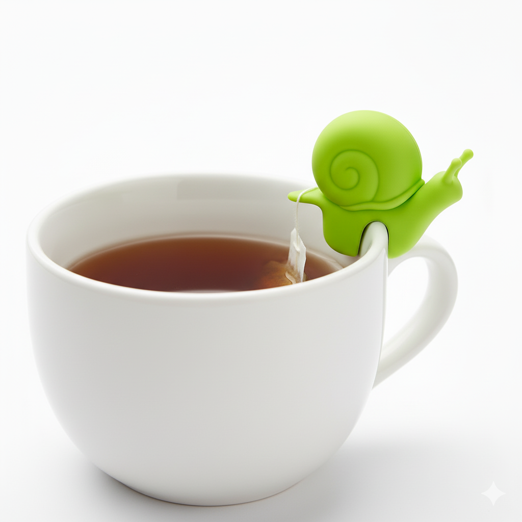 Держатель для чайного пакетика Улитка с пищевого силикона (Р-4)