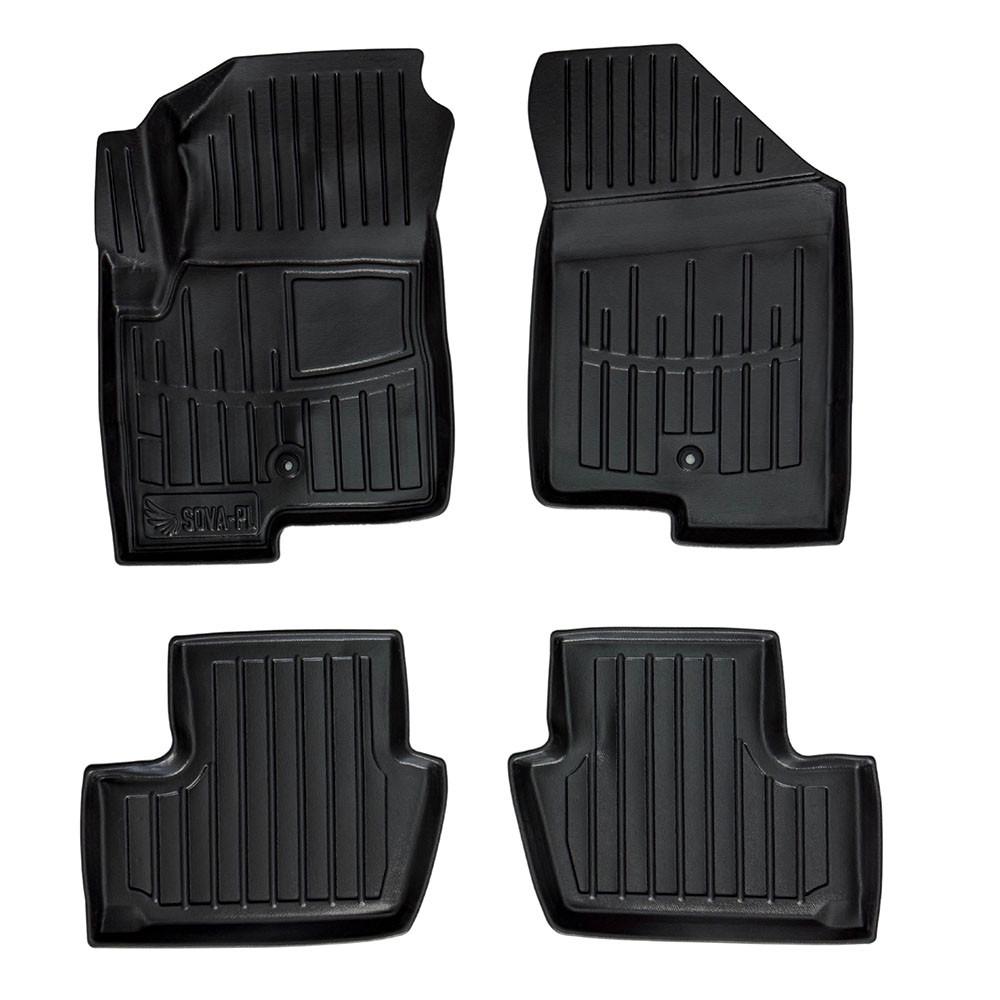 Коврики в салон SOVA-PL для Jeep Compass I/Patriot 2006-2016 резиновые 4 шт. Черный (28800629)