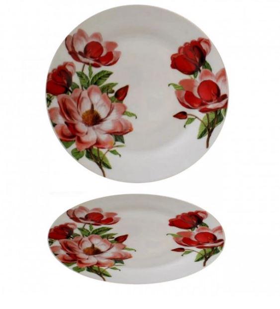 Тарелка Helios Пион китайский 20,5 см Белый (HL4366) - фото 2