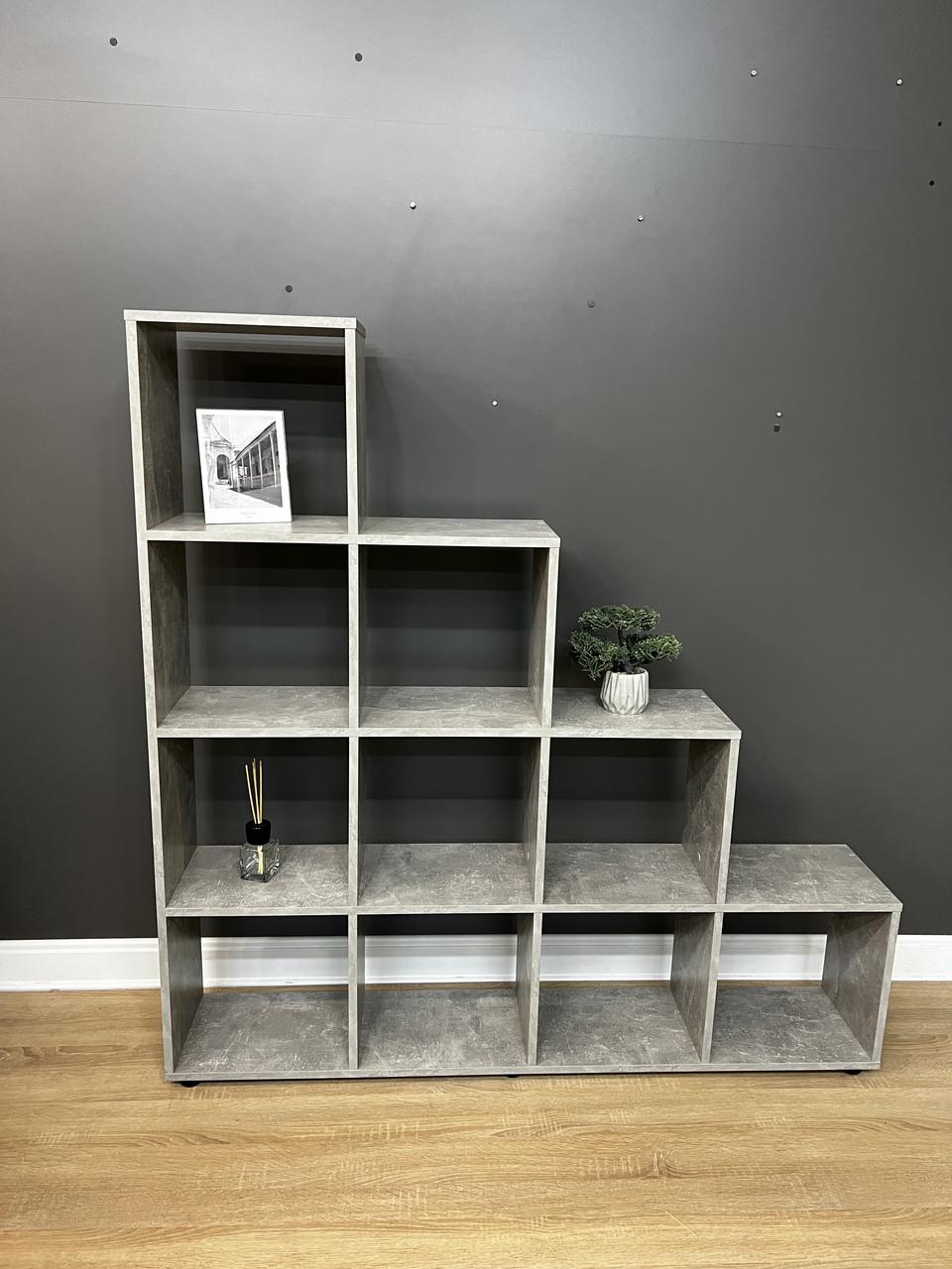 Стелаж А-5 на 10 комірок 1425х1400х252 мм Бетон - фото 4