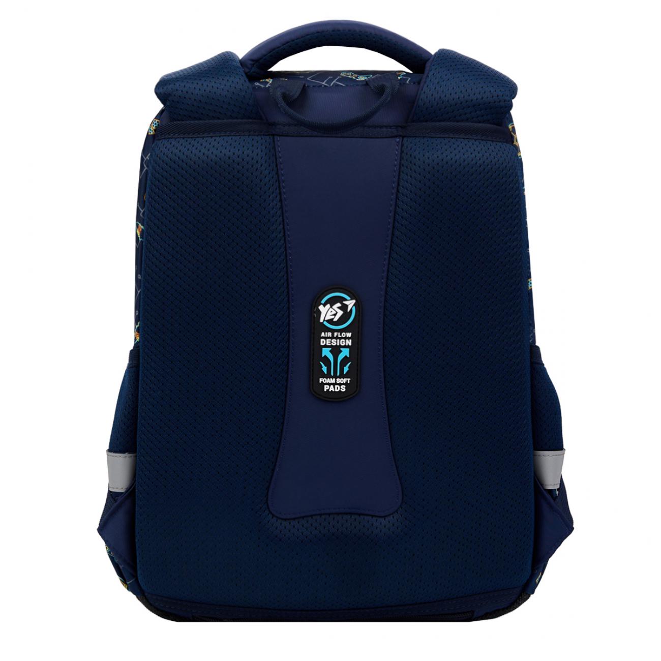 Школьный рюкзак с чехлом от дождя YES Football Gamer S-52 Ergo (559891) - фото 2