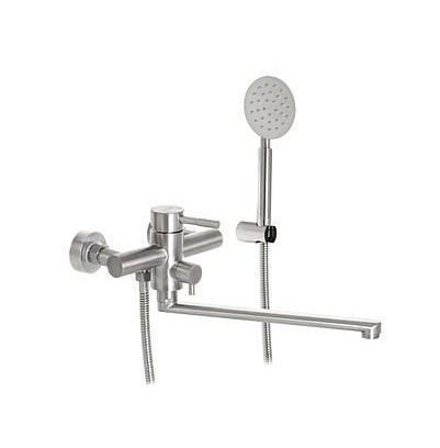 Змішувач для ванни з довгим виливом Kroner KRP Edelstahl Klassisch ESG070 Сатин (22727664)