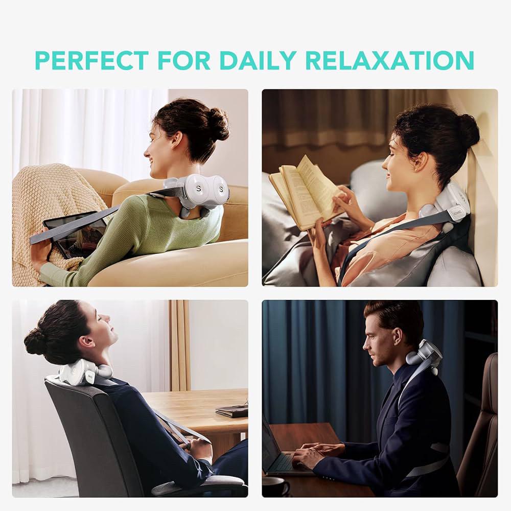 Массажер для шеи и головы SKG H7-E электрический шиацу портативный с подогревом для релакса и снятия боли - фото 6 Массажер для шеи и головы SKG H7-E электрический шиацу портативный с подогревом для релакса и снятия боли - фото 6