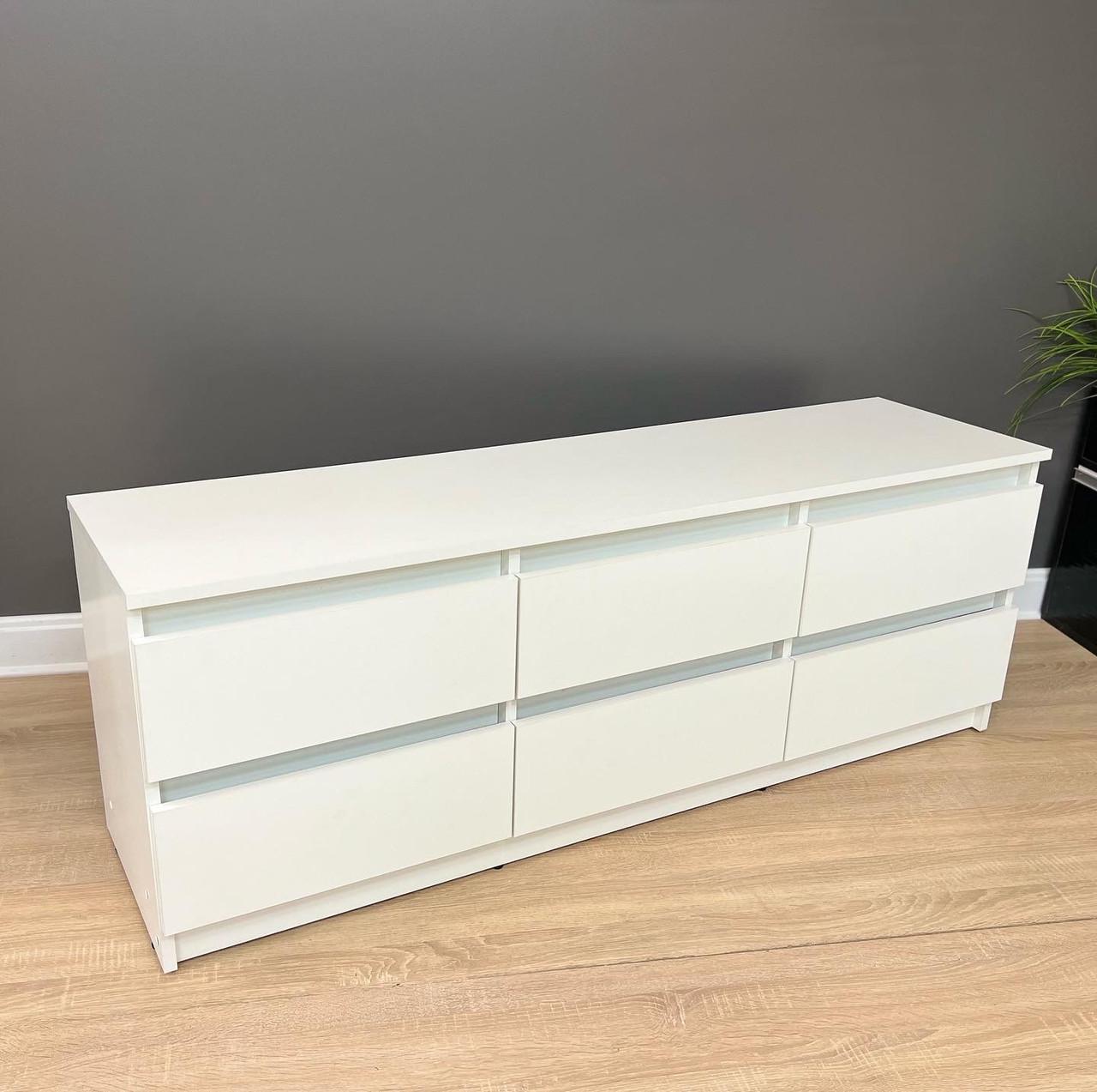 Тумба ТВ Кватро 6Н 1400х500х370 мм Білий