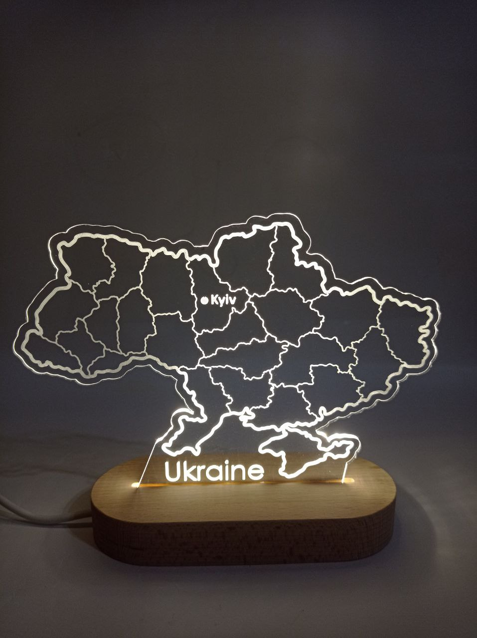 Ночник 3D LED карта Украины (11099324) - фото 2