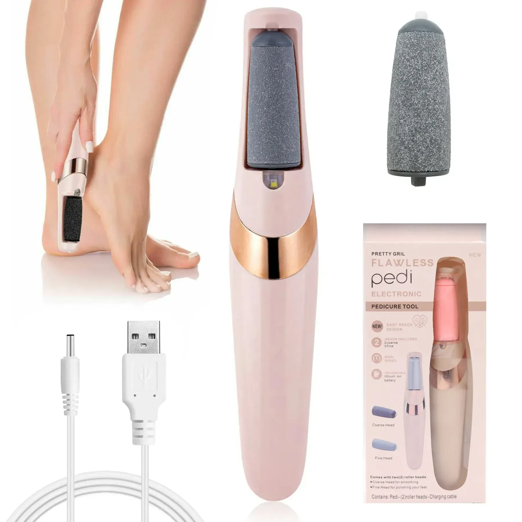 Пемза електрична для ніг Flawless Pedi 2 ролики (25438033) - фото 4