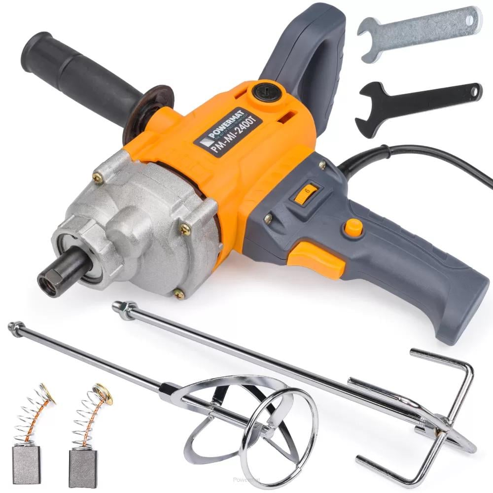 Дрель-миксер для строительных смесей Powermat PM-MI-2400T 2507747691 2400 Вт 0–900 об/мин (2507747691) - фото 9 Дрель-миксер для строительных смесей Powermat PM-MI-2400T 2507747691 2400 Вт 0–900 об/мин (2507747691) - фото 9