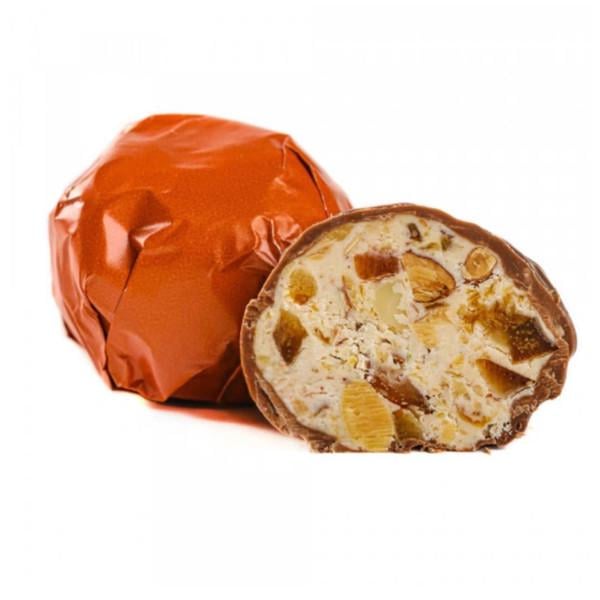Дубайские конфеты LUX CHOCO 3111 с измельченным миндалем и цукатами апельсина 1 шт 35 г