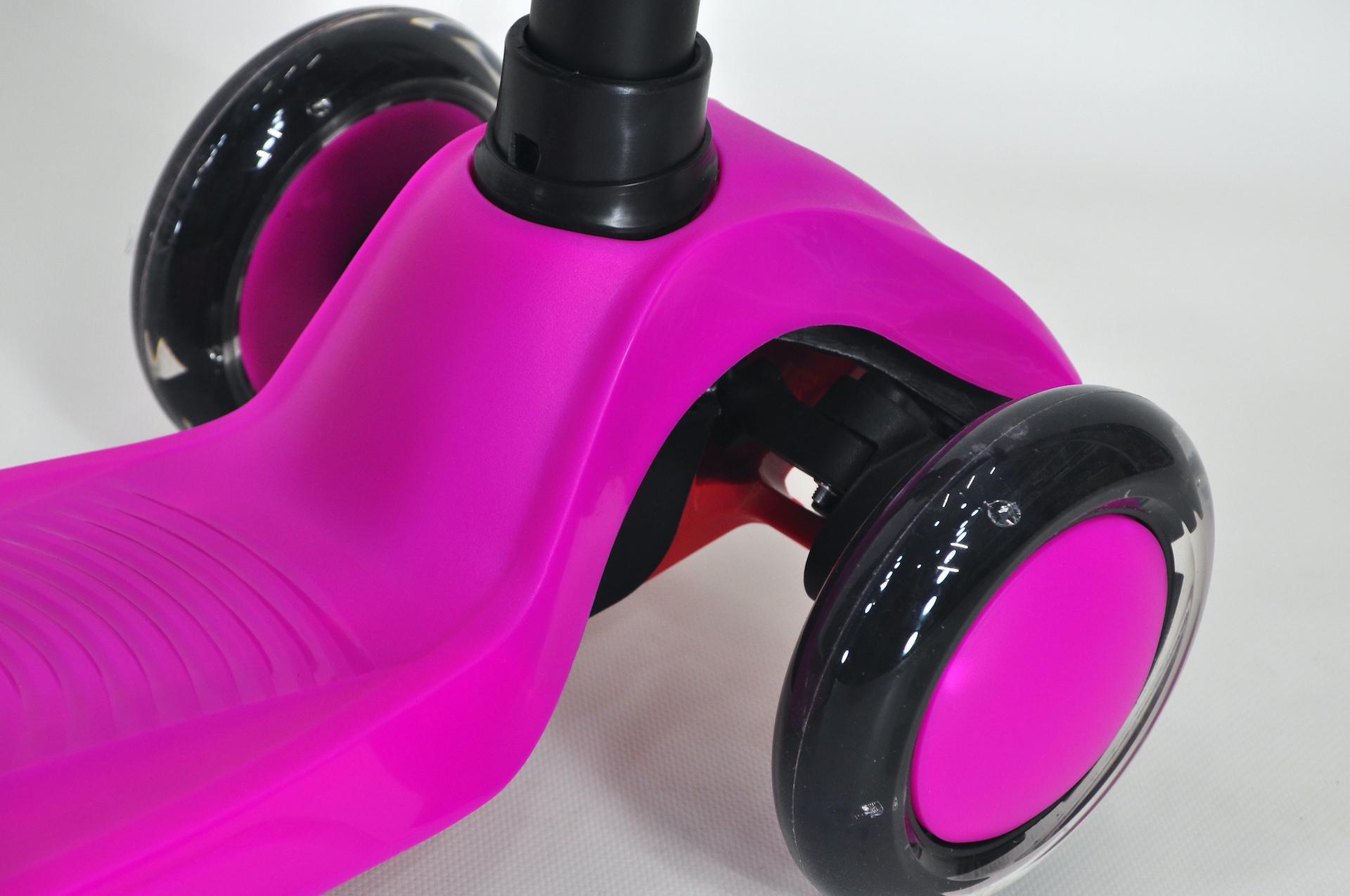 Самокат біговел Maraton Credo 3в1 дитячий триколісний з сидінням та батьківською ручкою Рожевий - фото 9