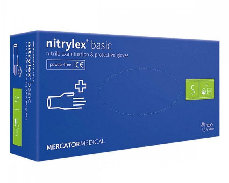 Перчатки Mercator Nitrylex Basic нитриловые неопудренные 100 шт. S Синий - фото 2