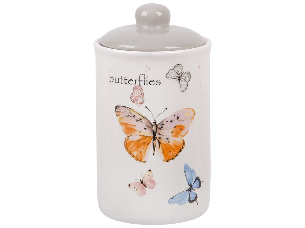 Емкость для сыпучих продуктов Махаон керамическая 10х10х20 см 950 мл (MSN-700-10-15)