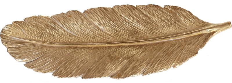 Декоративное блюдо Золотое Перо 38х15 см Золото