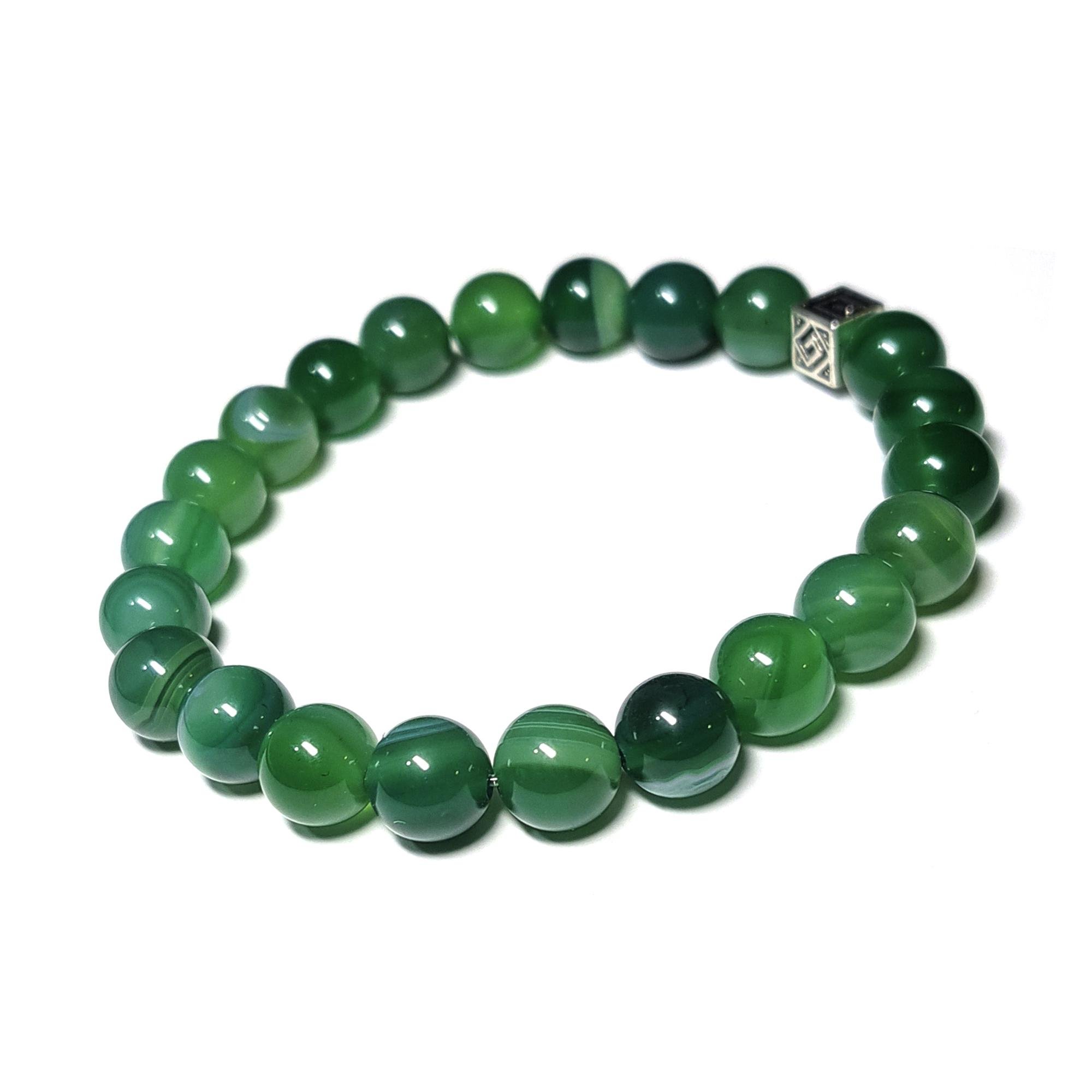 Браслет DARSANA из натурального камня агат d бусин 8 мм (DRSU005350)