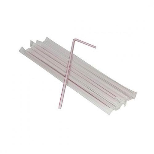 Соломка пряма в індивідуальній гофрованій упаковці 210 мм 200 шт. Різнокольоровий (03-0204)