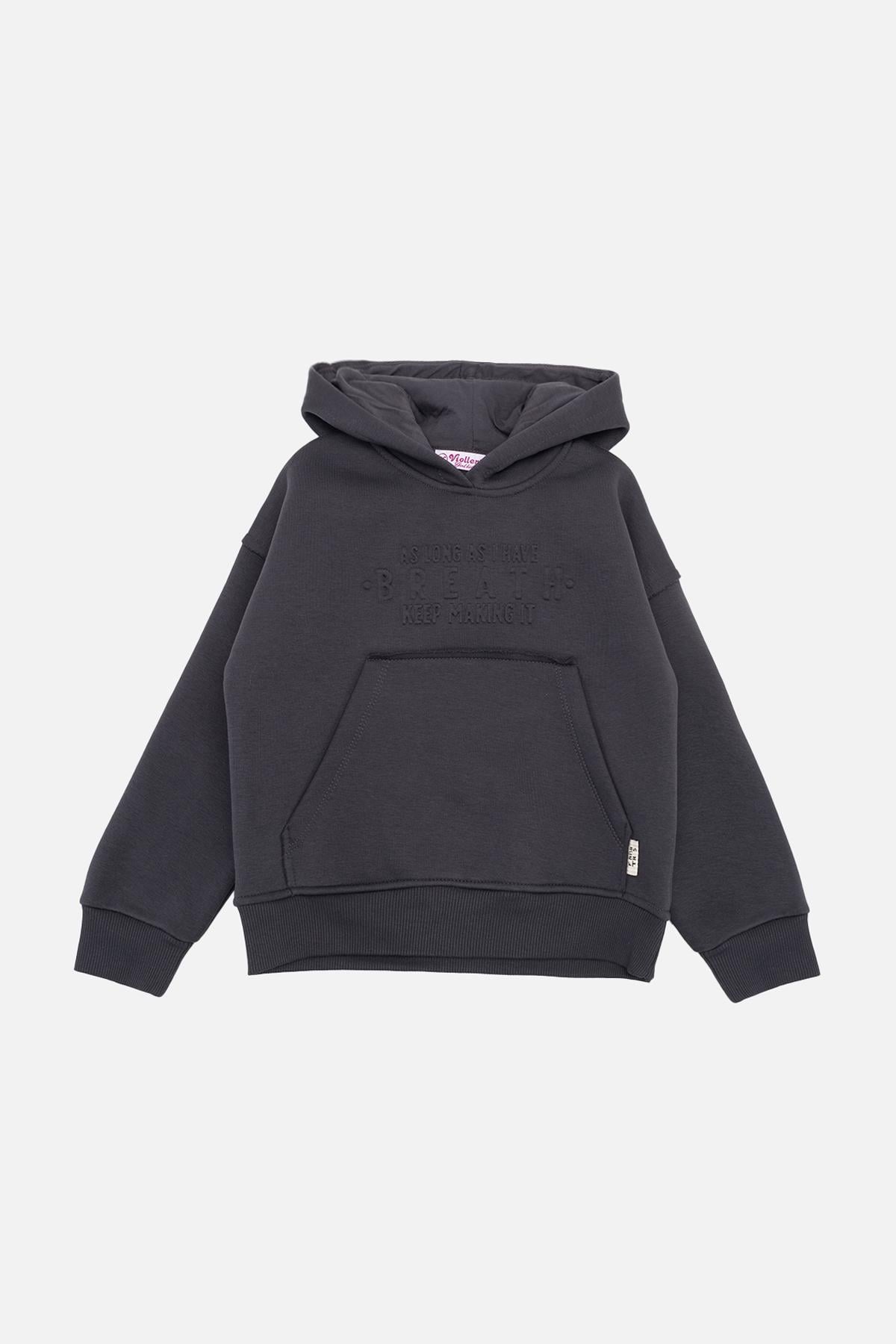 Худи для девочки 164 см Графитовый (SKT001019244)