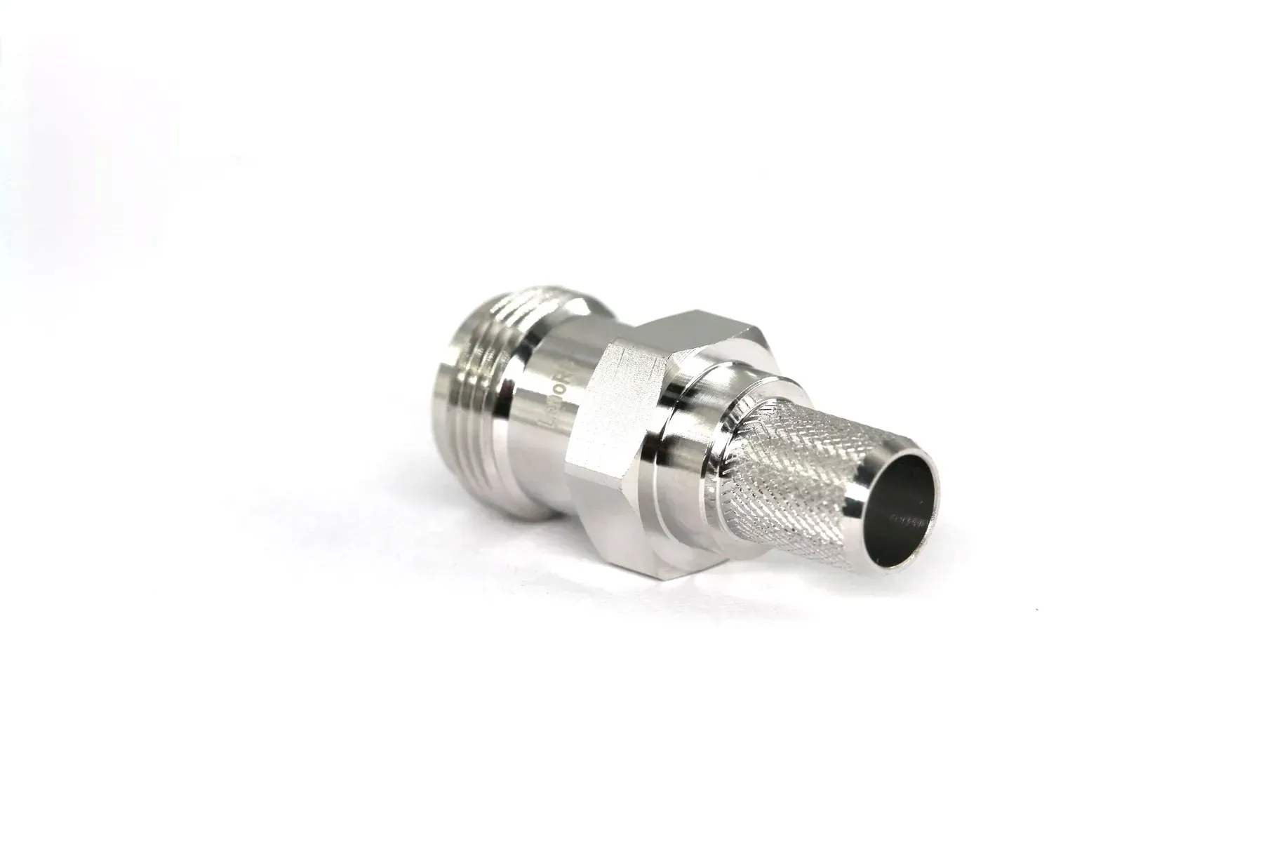 Разъем N-female гнездо прямой под обжим для кабеля RG8/RG213 LMR400 никель Silver (3.04.0273)