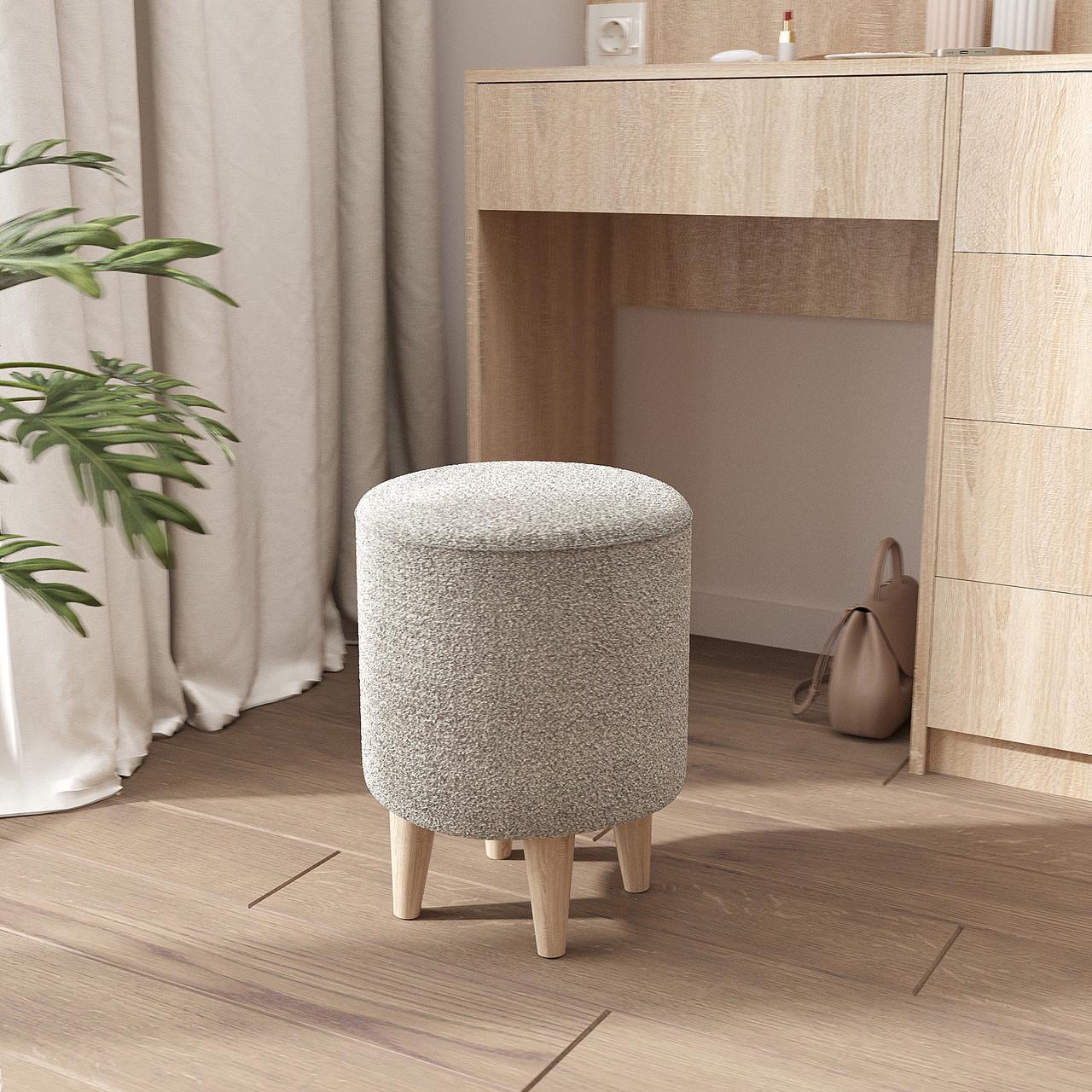 Пуф Хюгге на ніжках 420х350 мм Сіро-бежевий (28575358)