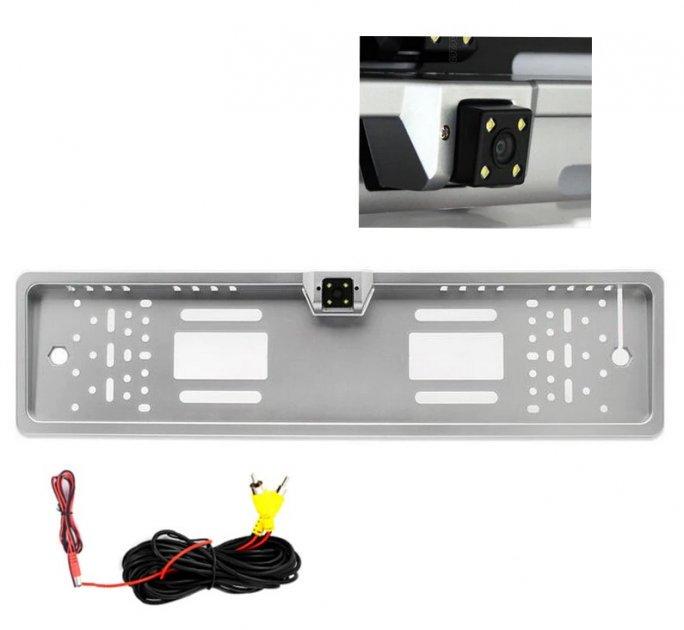 Камера заднего вида-рамка 16 LED с подсветкой номера Silver (ML-1534) - фото 6